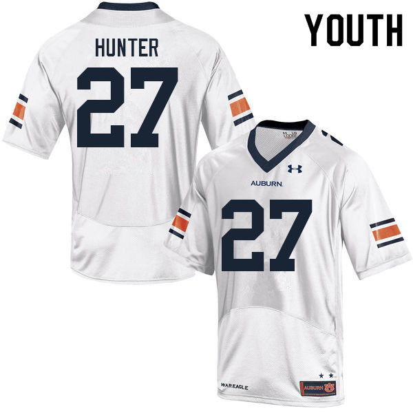 Auburn Tigers Youth Jarquez Hunter #27 White Under Armour Stitched College 2021 NCAA Authentic Football Jersey RYT8574OY